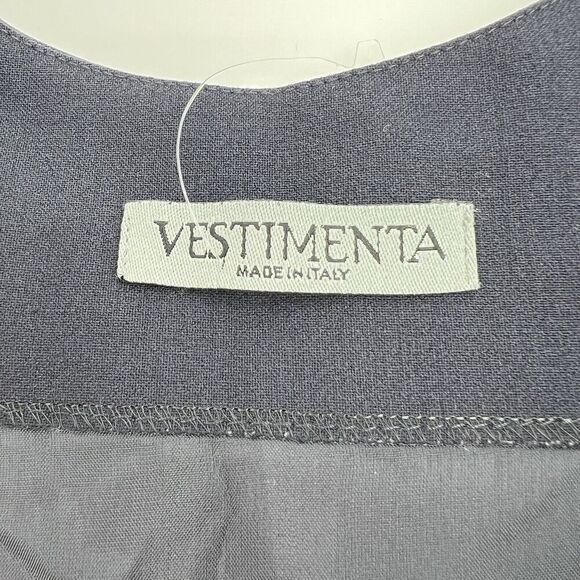 Vestimenta Spa Blue Sheath Dress Made In Italy Size 10 Wool Blend - Picture 3 of 7
